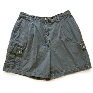 IC brand Women's Utility Cargo Shorts Hiking Grey Vintage Y2K Pleated Front